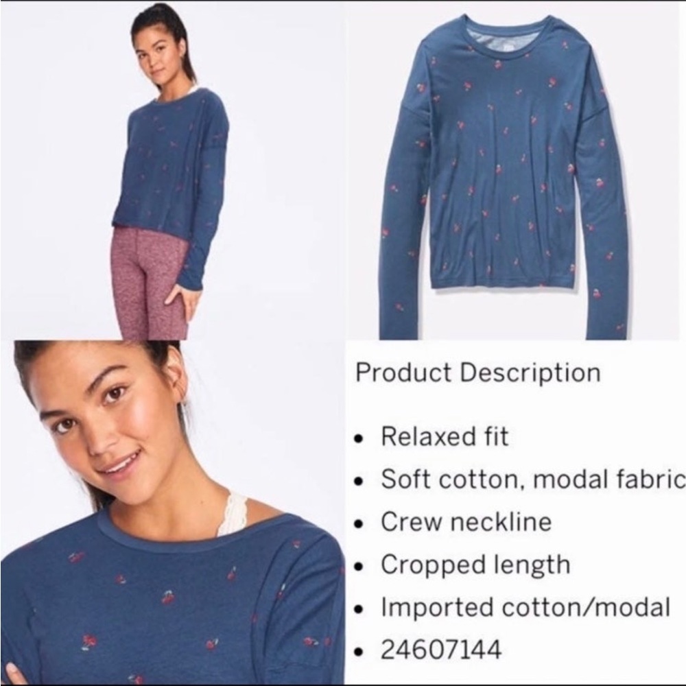 🍒 NWT VICTORIA'S SECRET PINK CROPPED CHERRY TEE SMALL 🍒